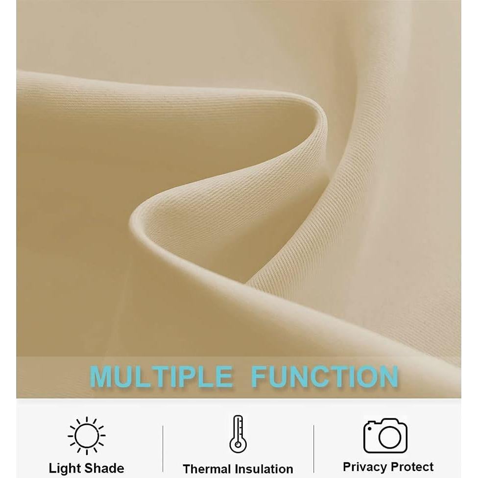 Cortinas Blackout RYB HOME 107x91 cm Beige Biscotti 2 Pcs