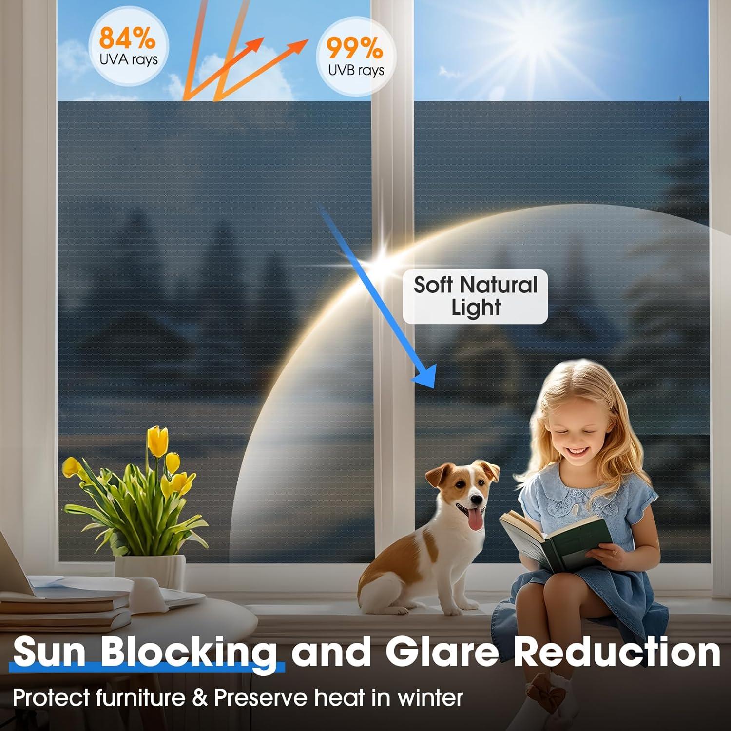 Película de Ventana Coavas One Way 44.5x200 cm Azul Plata