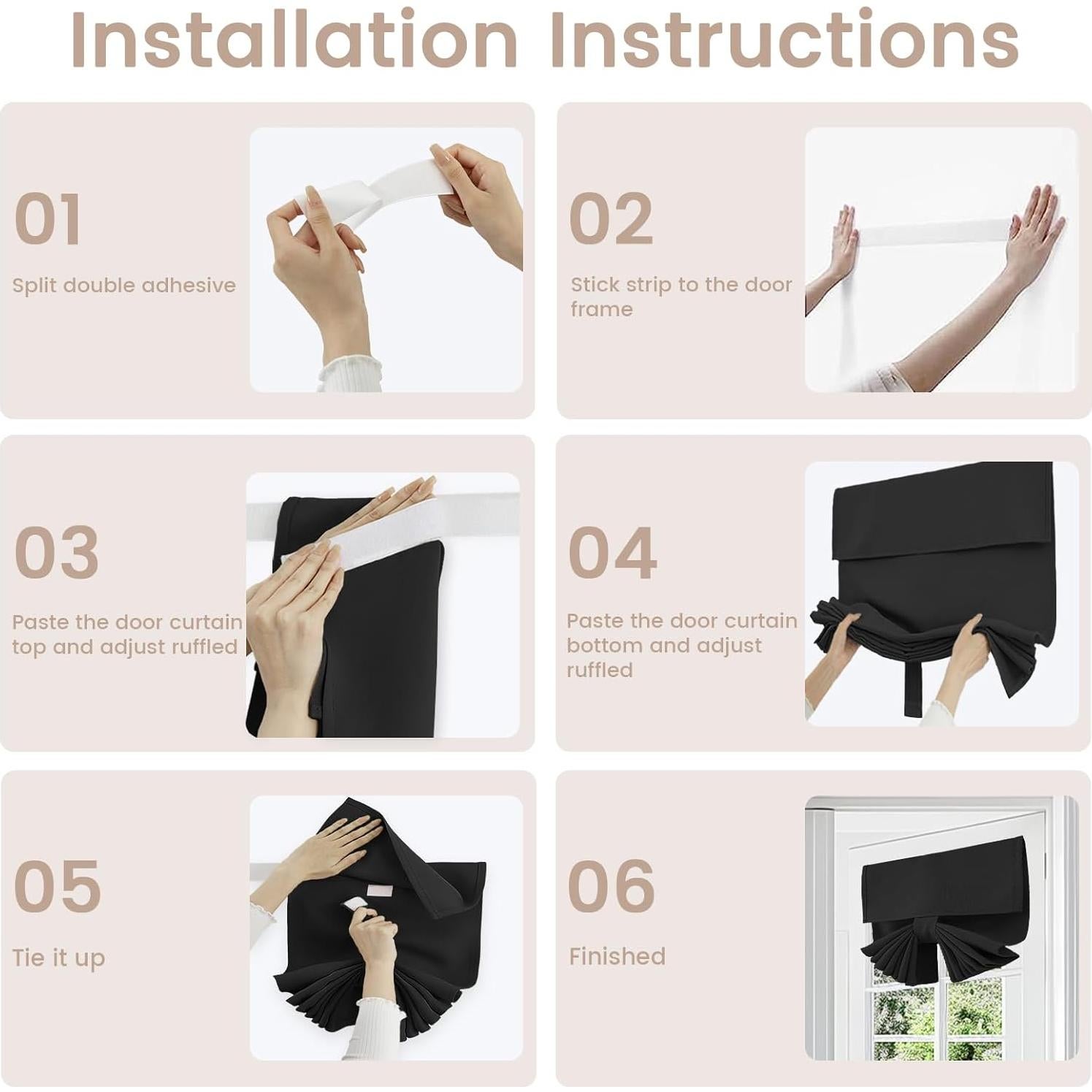 Cortina de Puerta Vatge 20x91 cm Aislante Térmico Negra