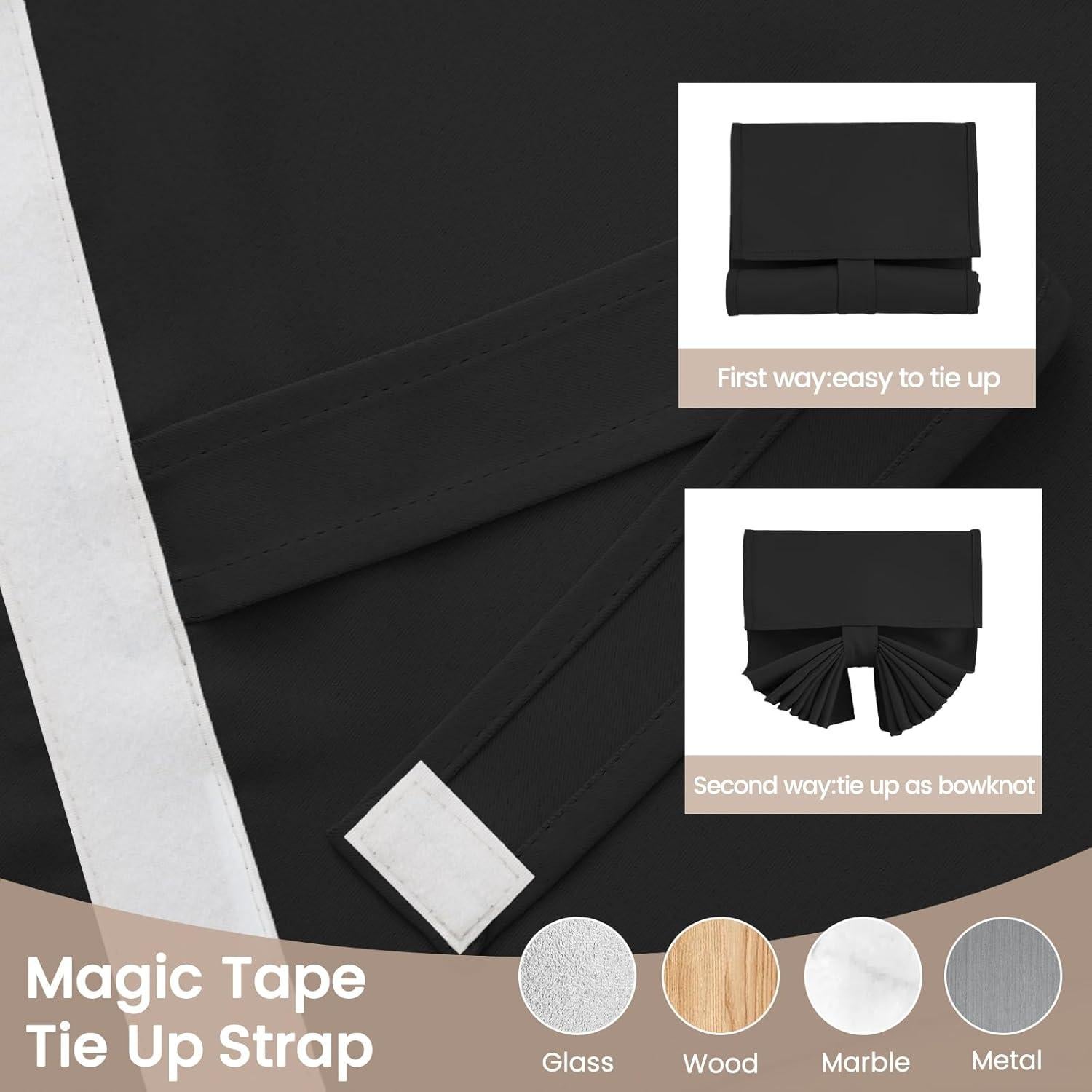 Cortina de Puerta Vatge 20x91 cm Aislante Térmico Negra