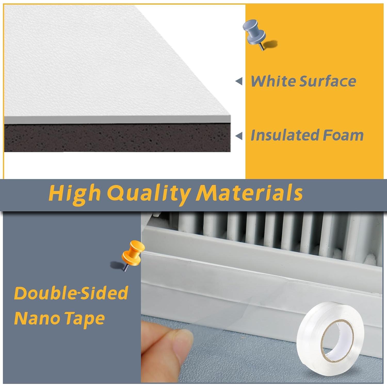 Panel Lateral de Espuma Aislante Flamorrow 99x43 cm para Aire Acondicionado