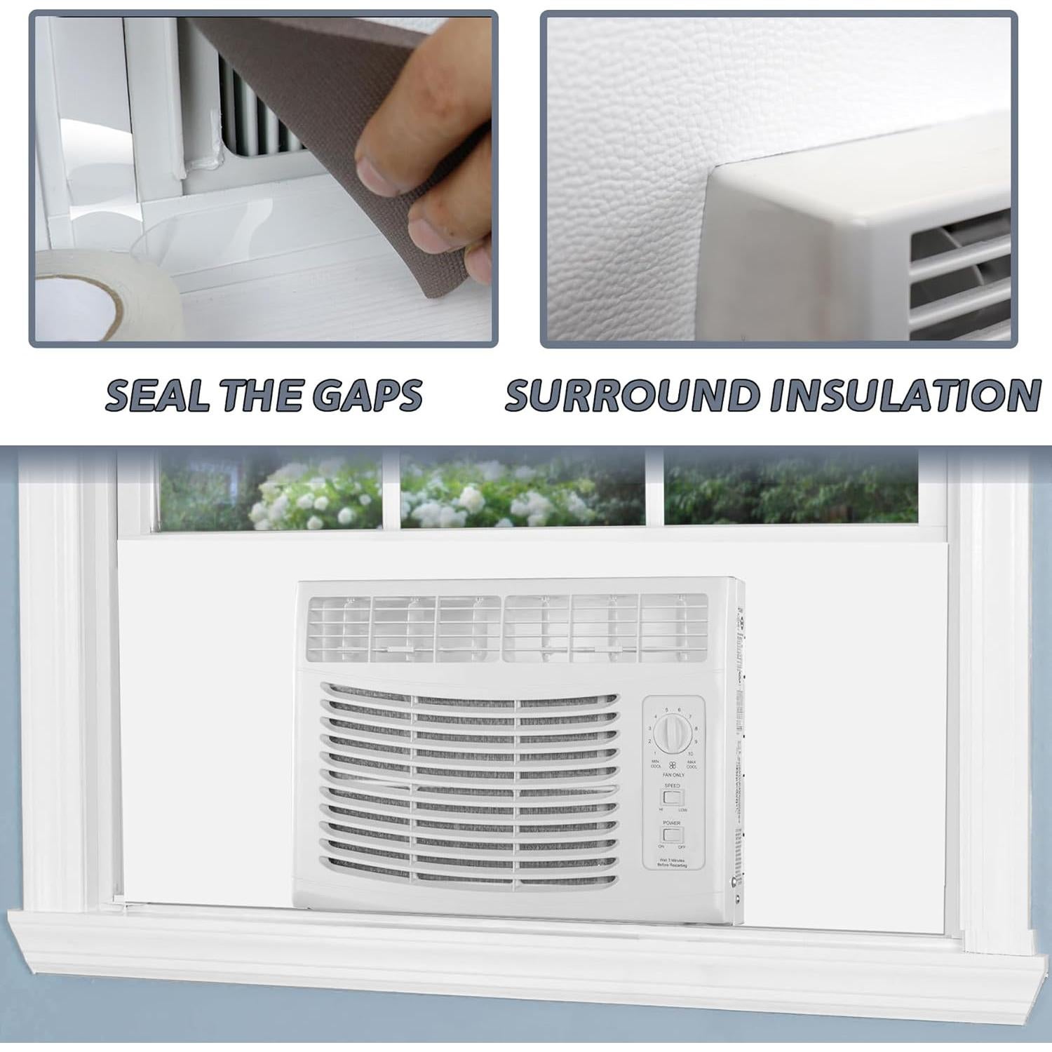 Panel Lateral de Espuma Aislante Flamorrow 99x43 cm para Aire Acondicionado