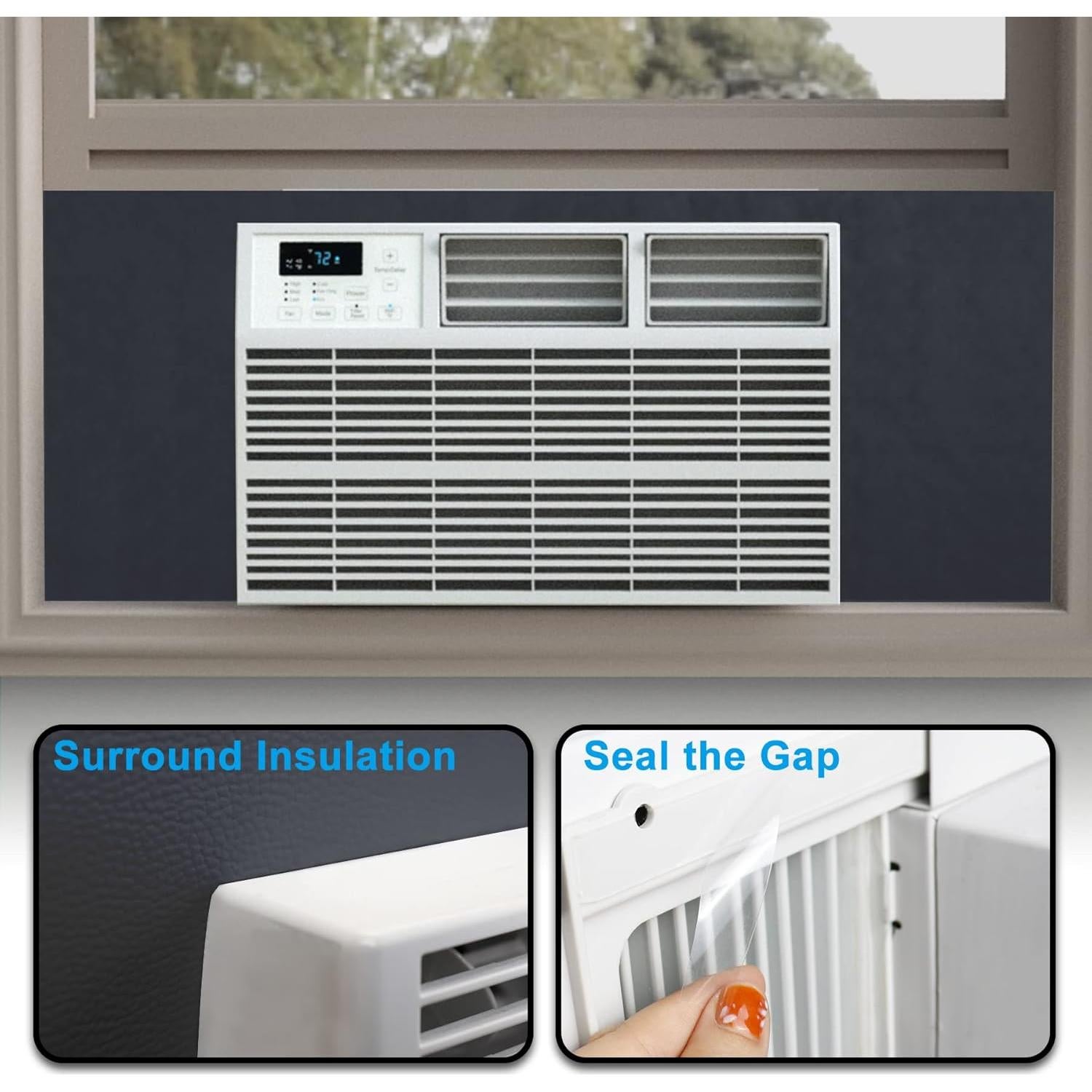 Paneles Aislantes de Aire Acondicionado Air Jade 99x43cm Negro