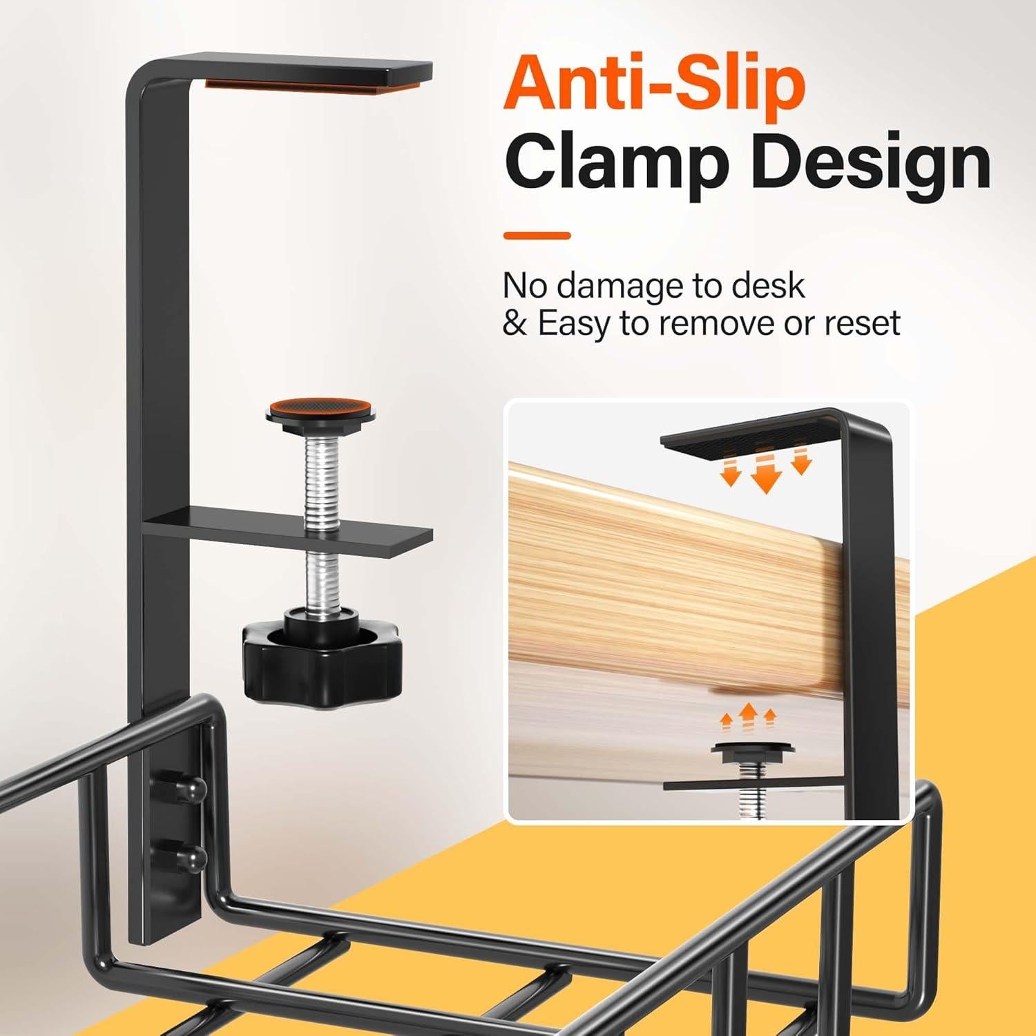 Paquete de 2 Bandejas de Gestión de Cables Xpatee 40x12x15 cm Negro