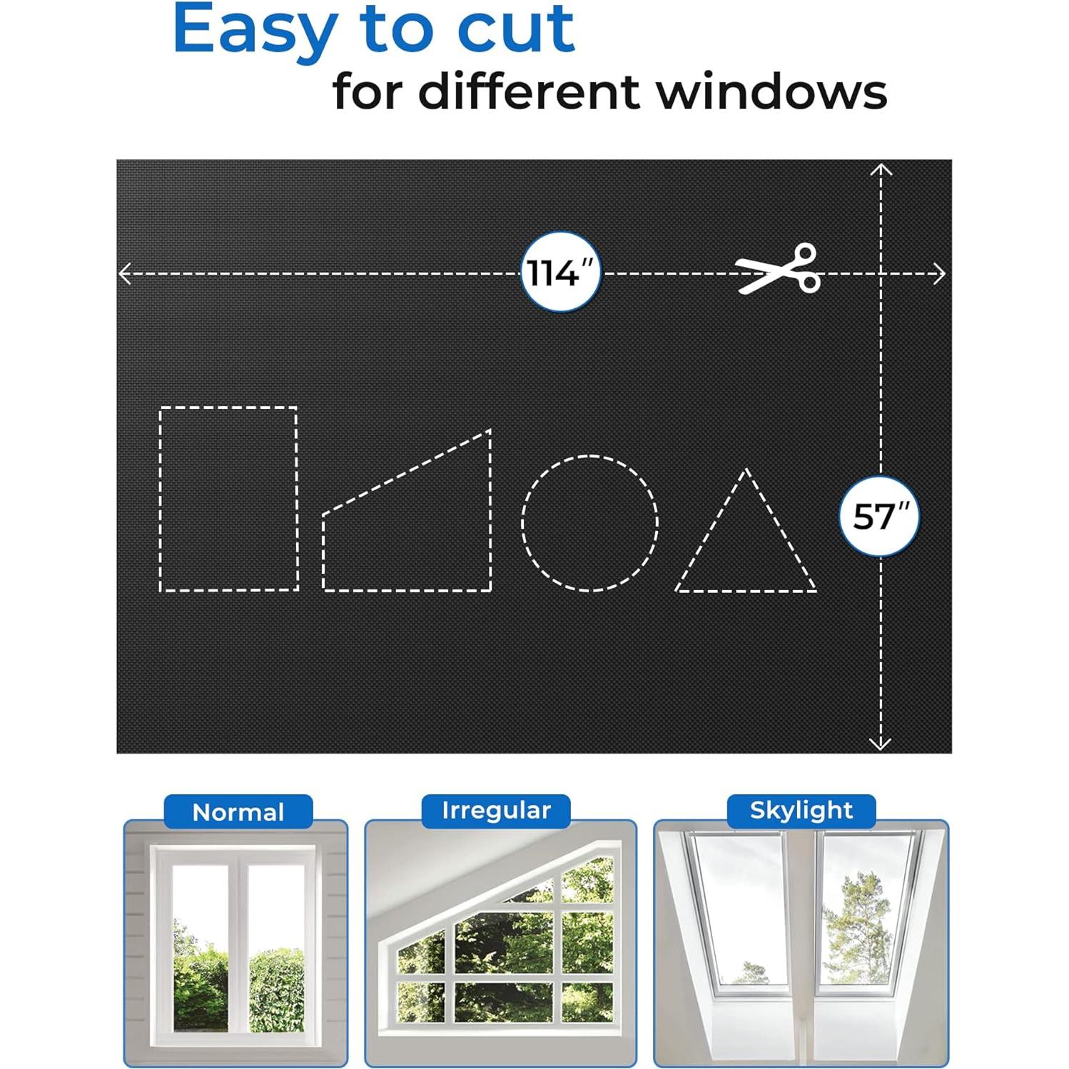 Cortinas Opacas Sumobaby 145x145cm - Negro, 100% Oscurecimiento