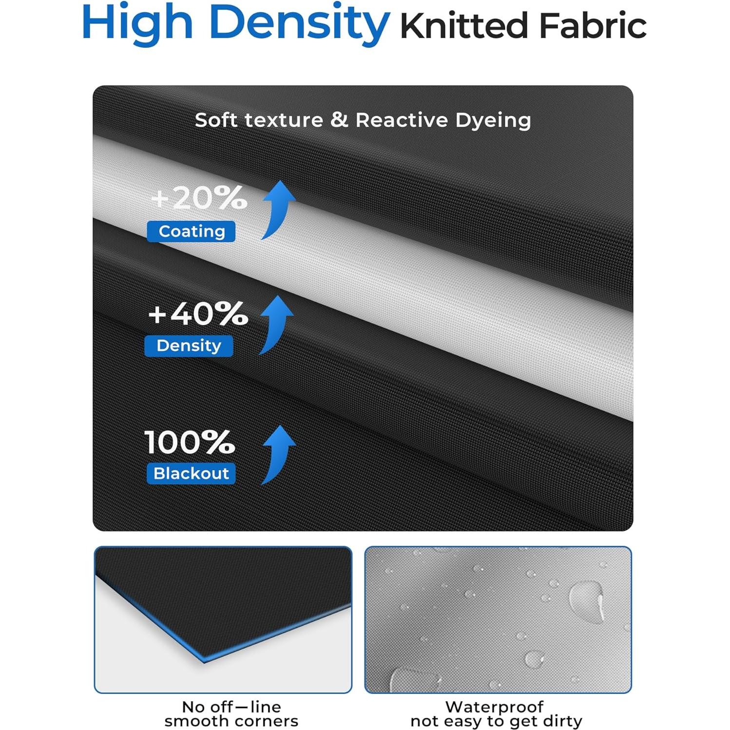 Cortinas Opacas Sumobaby 145x145cm - Negro, 100% Oscurecimiento