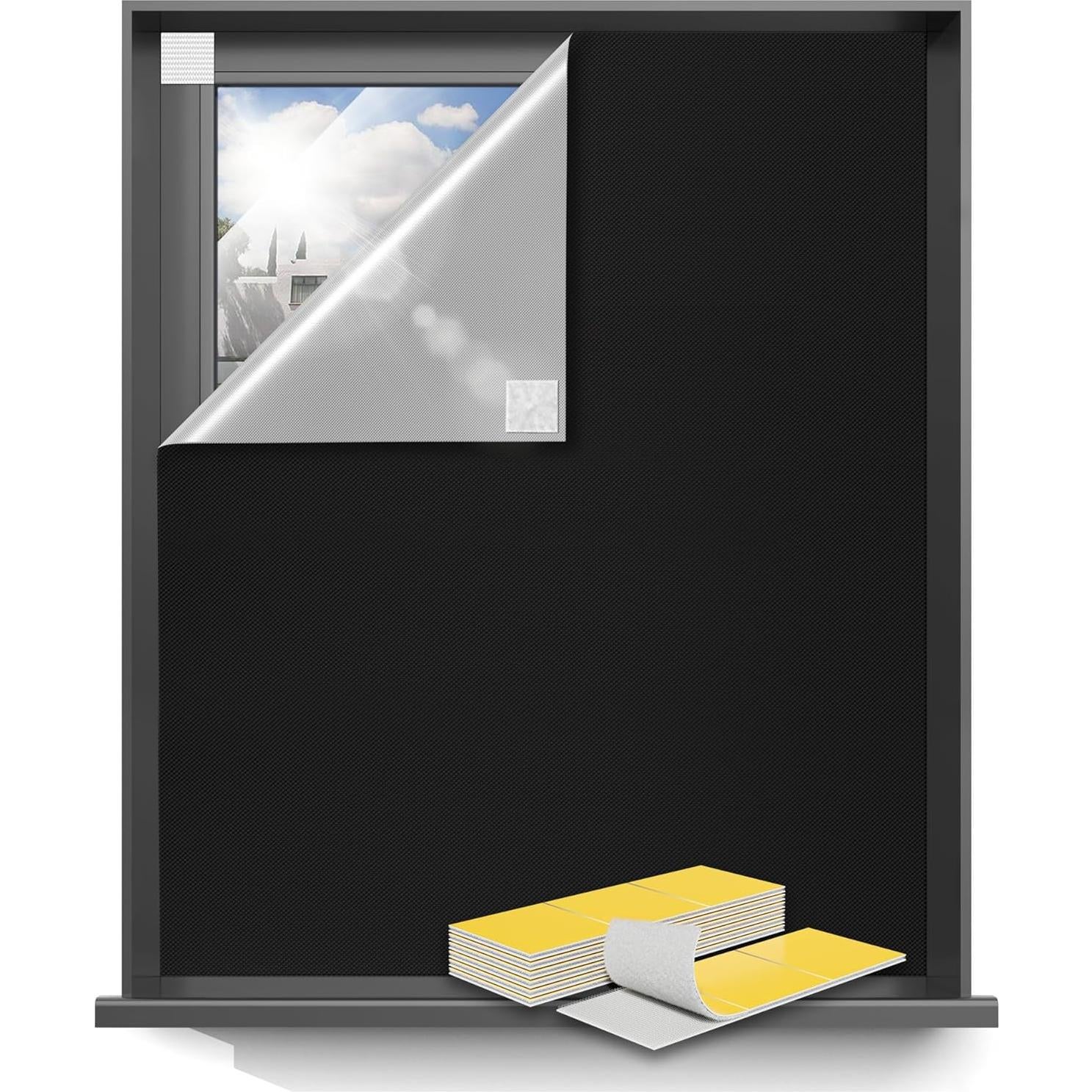 Cortinas Opacas Sumobaby 145x145cm - Negro, 100% Oscurecimiento