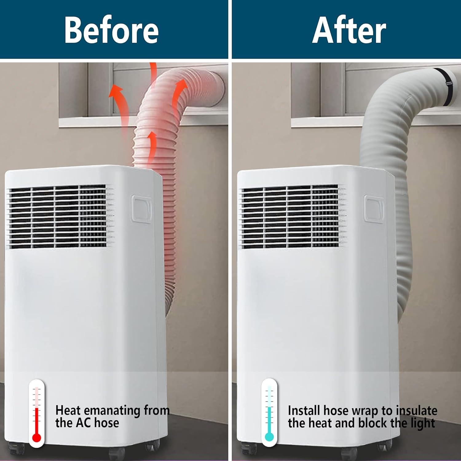 Cubierta Aislante para Manguera de Aire Acondicionado Tlswshsy 152.4 cm