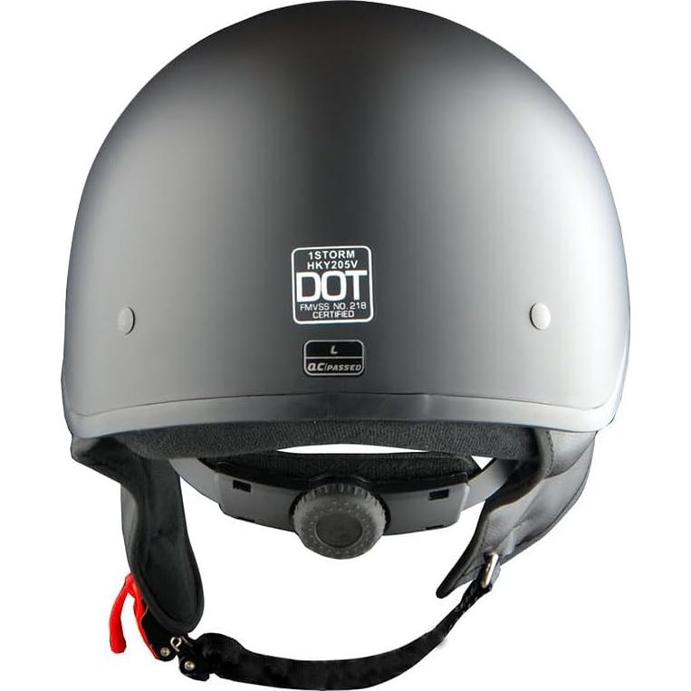 Casco de Media Cara 1Storm HKY205V Negro para Motocicleta