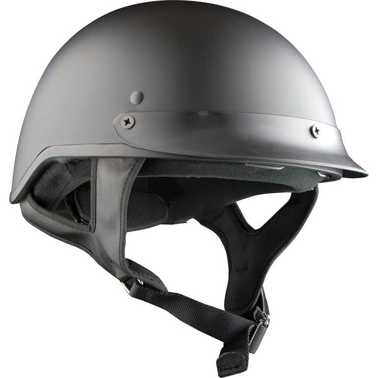 Casco de Media Cara 1Storm HKY205V Negro para Motocicleta