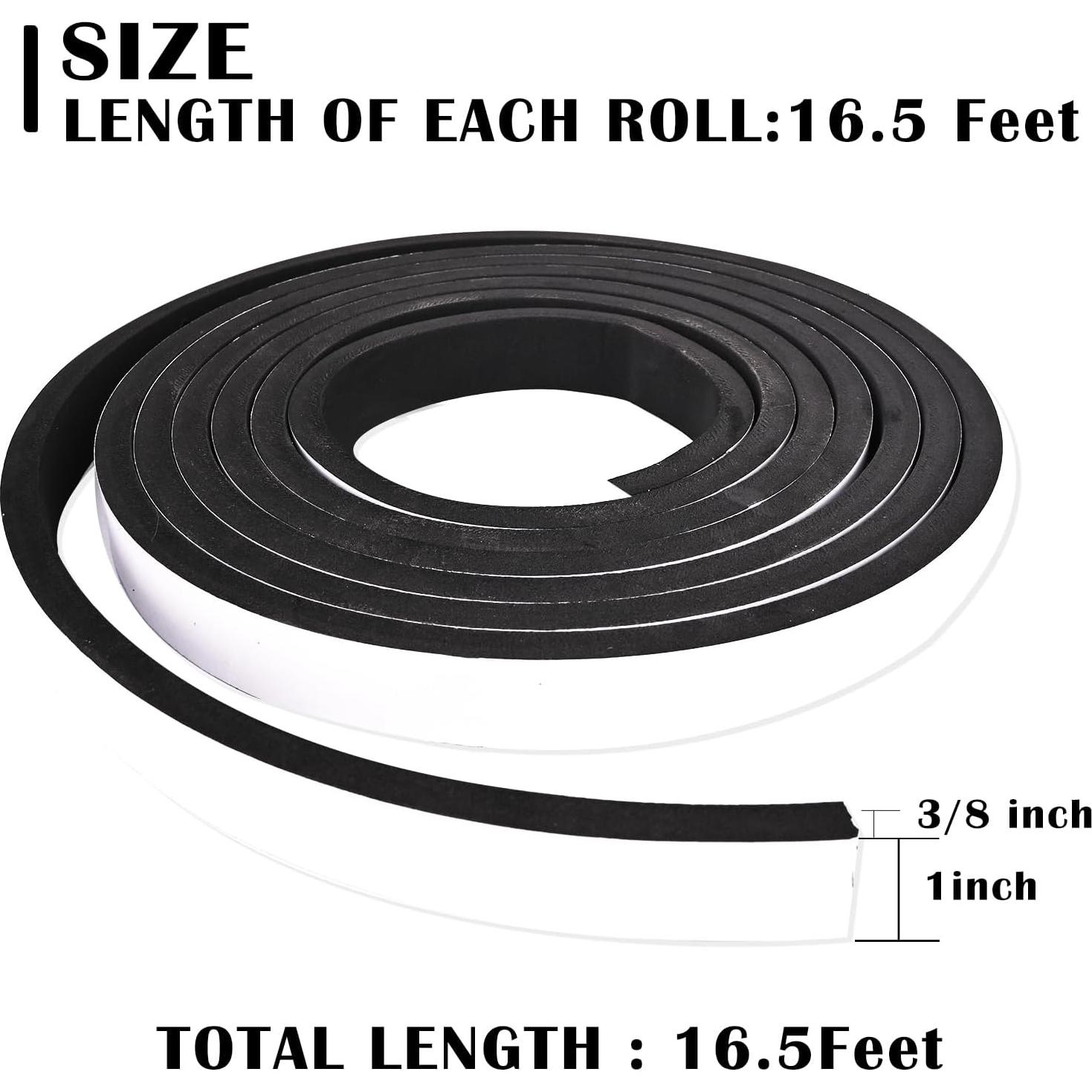 Burlete de Espuma Autoadhesiva Genérico 2.54 cm x 0.95 cm 5.03 m