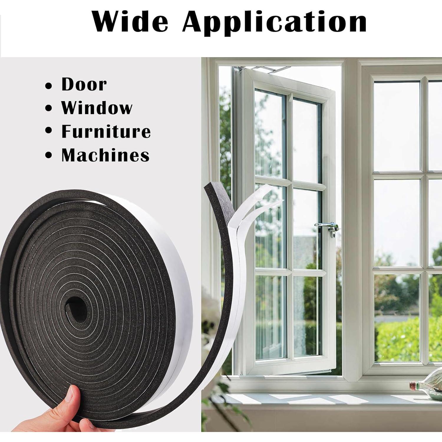 Burlete de Espuma Autoadhesiva Genérico 2.54 cm x 0.95 cm 5.03 m