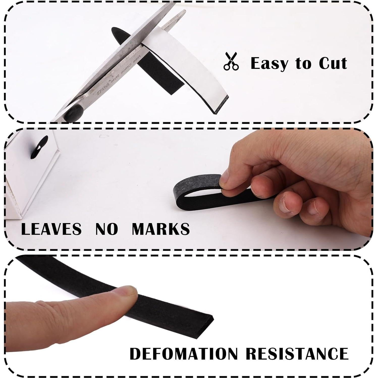 Burlete de Espuma Autoadhesiva Genérico 2.54 cm x 0.95 cm 5.03 m