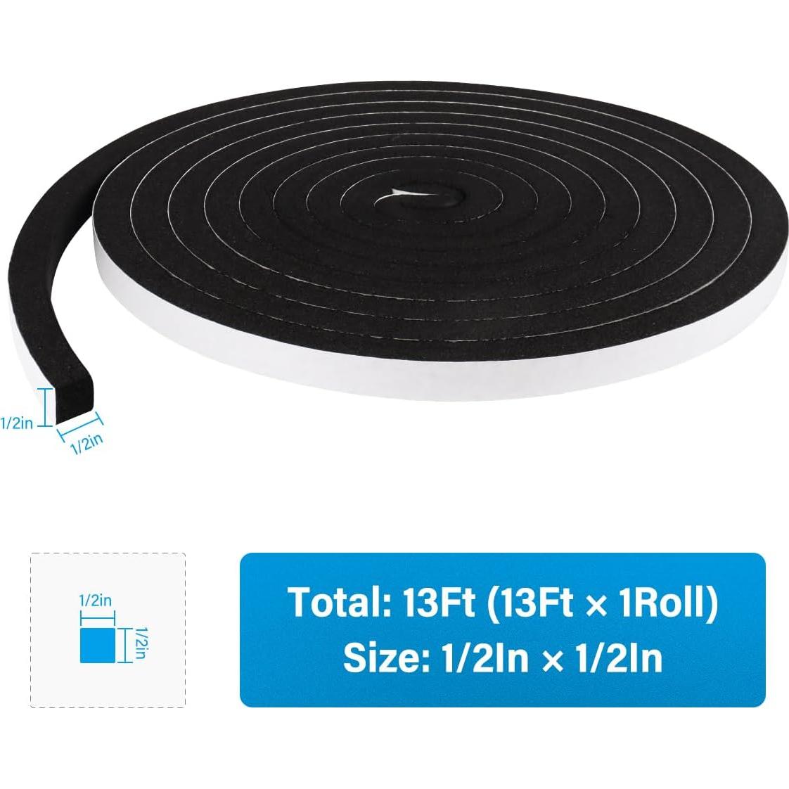Cinta de Aislamiento de Espuma DGSL 1.27cm x 1.27cm x 3.96m
