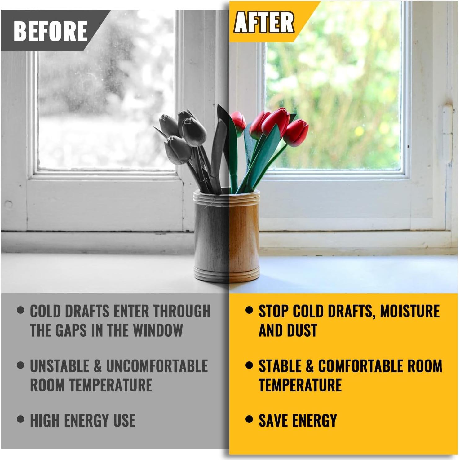 Cinta de Sellado de Ventanas VIVIDA 36.6m Transparente Resistente