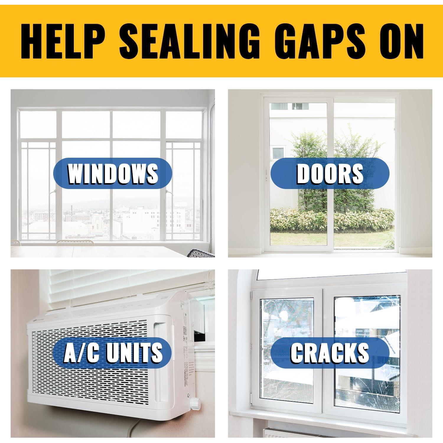 Cinta de Sellado de Ventanas VIVIDA 36.6m Transparente Resistente