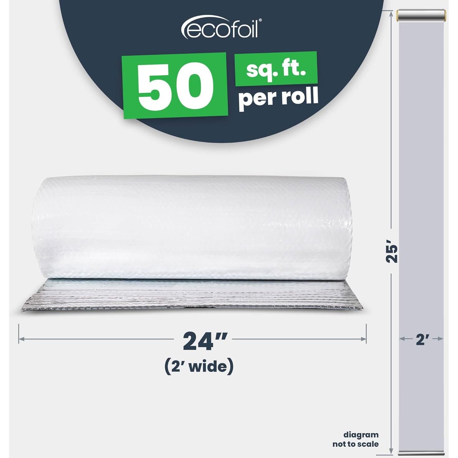 Rollo Aislamiento Reflectante EcoFoil 61 cm x 7.62 m Doble Burbuja