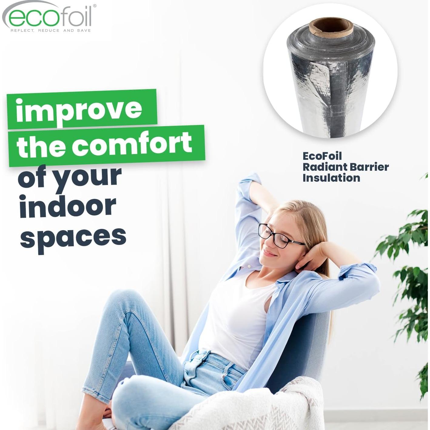 Barrera Radiante Sólida EcoFoil 46.45 m² Aislamiento Ecológico