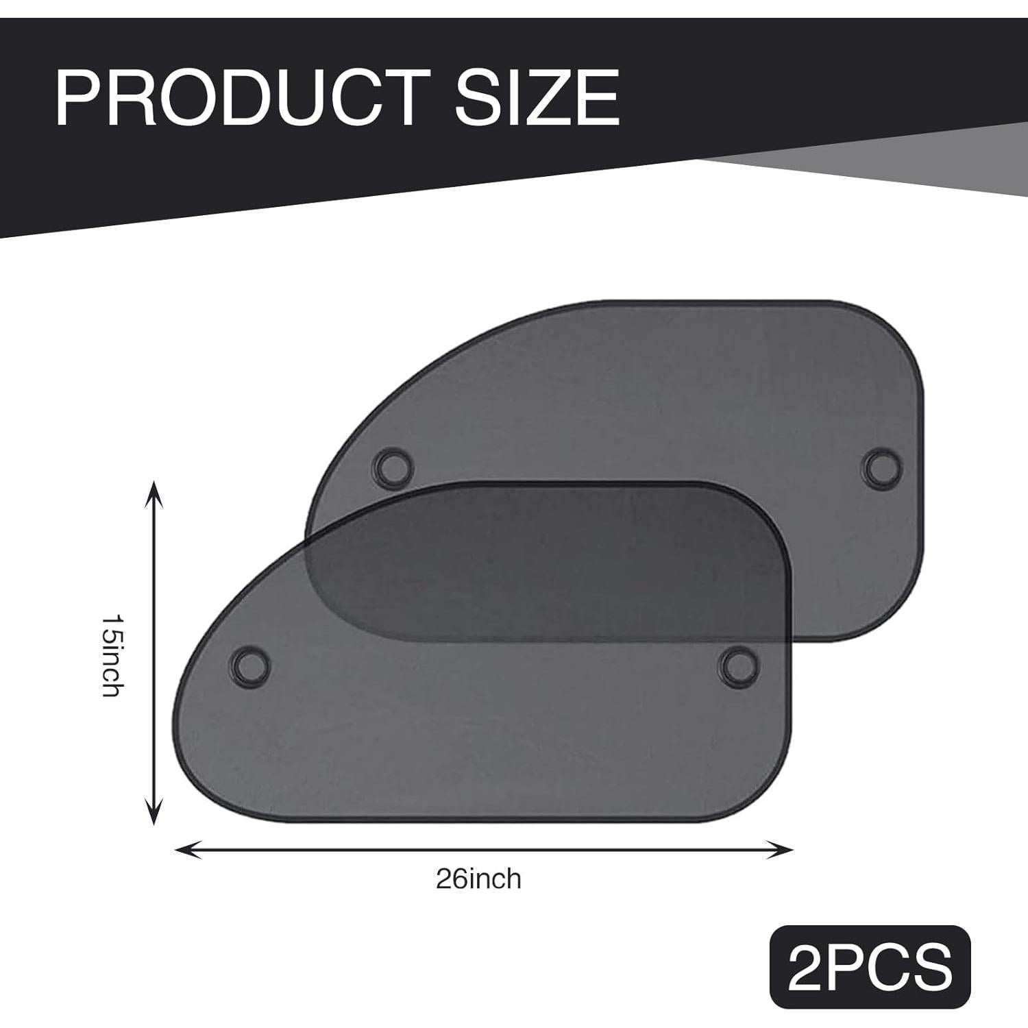 Protector Solar para Ventanas Laterales de Coche Sumjig 2 PCS