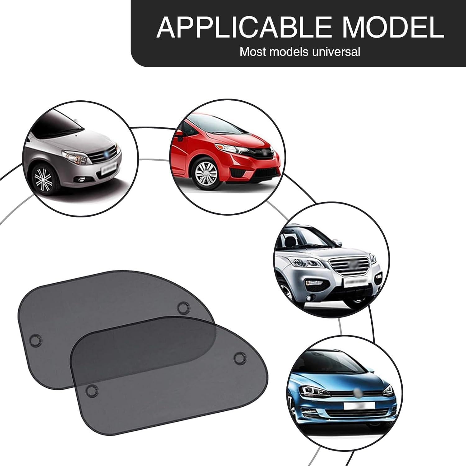 Protector Solar para Ventanas Laterales de Coche Sumjig 2 PCS