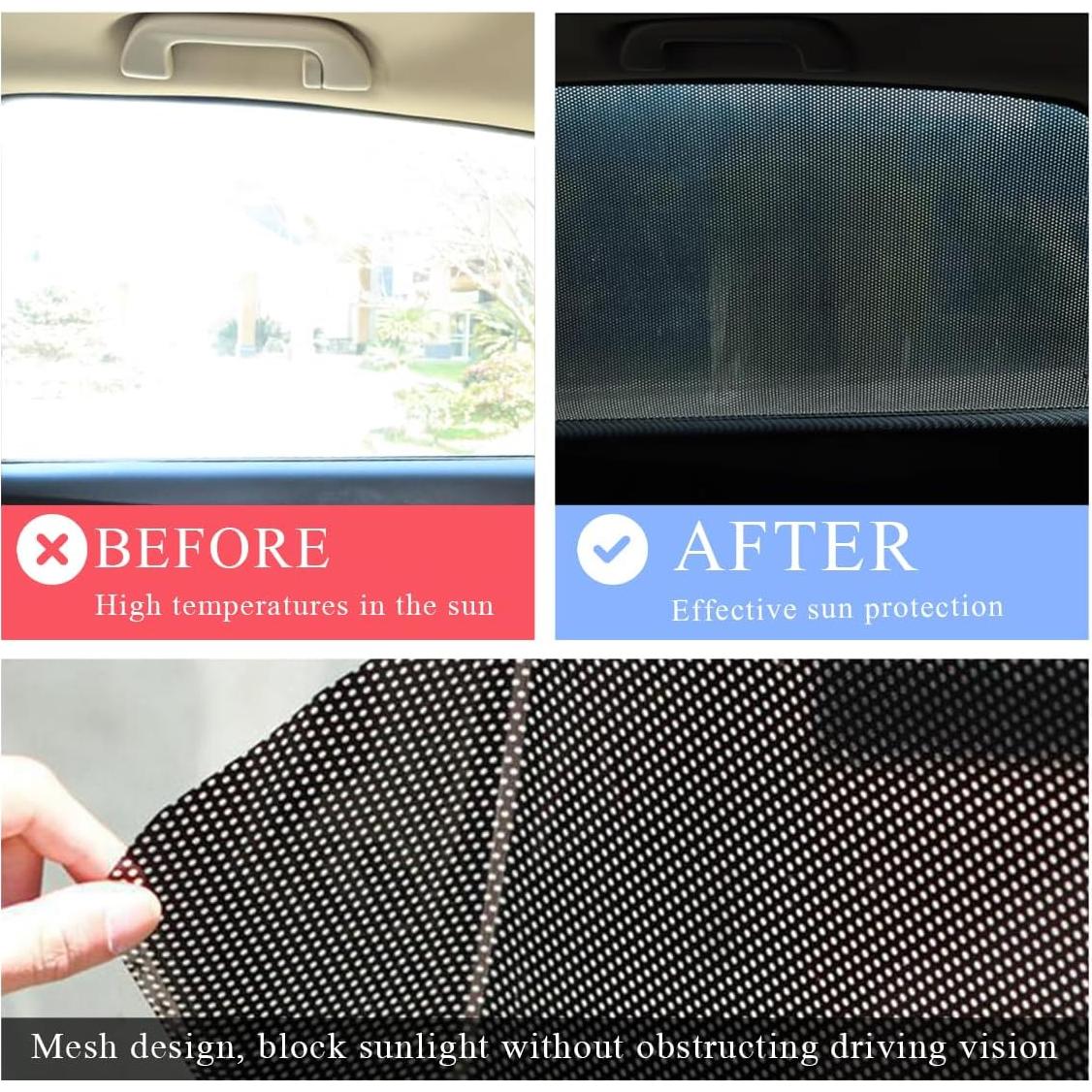 4 Protectores Solares Adherentes SHMZK para Ventanas de Auto