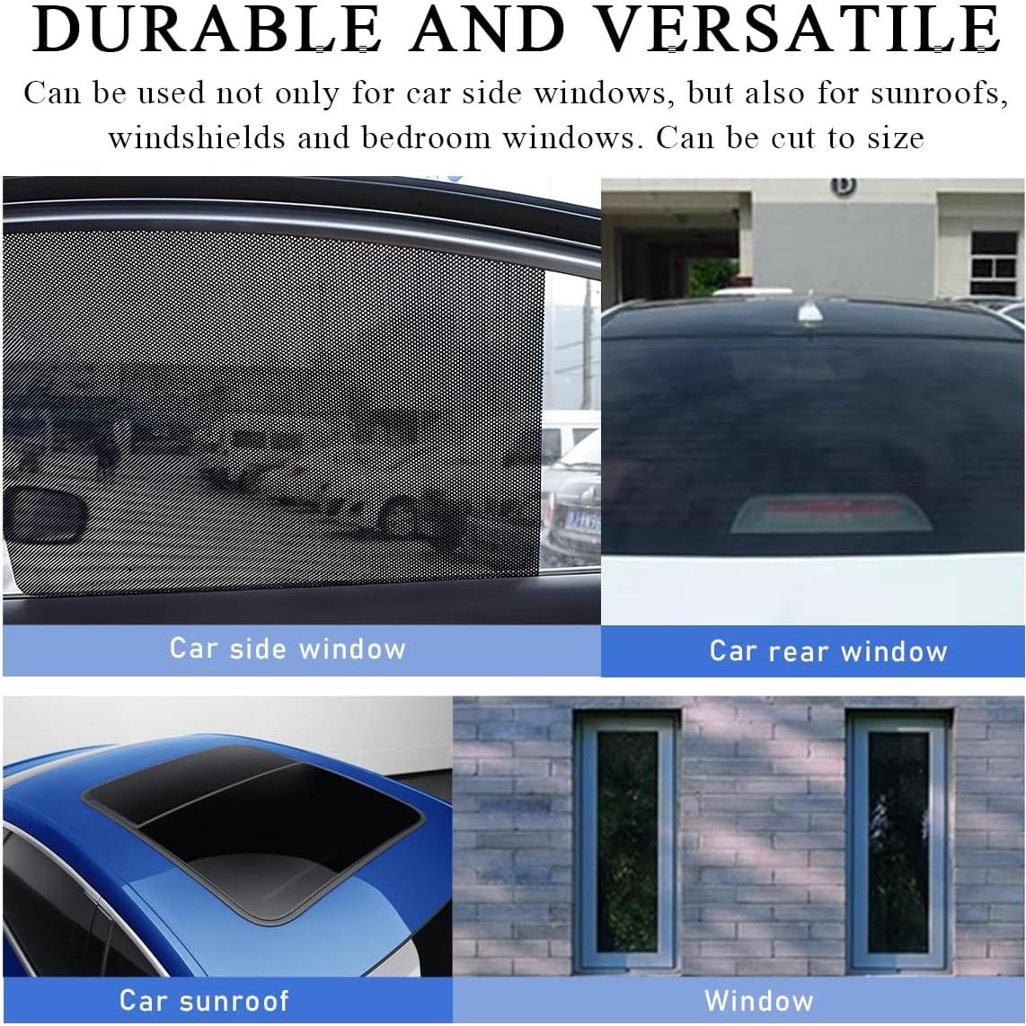 4 Protectores Solares Adherentes SHMZK para Ventanas de Auto