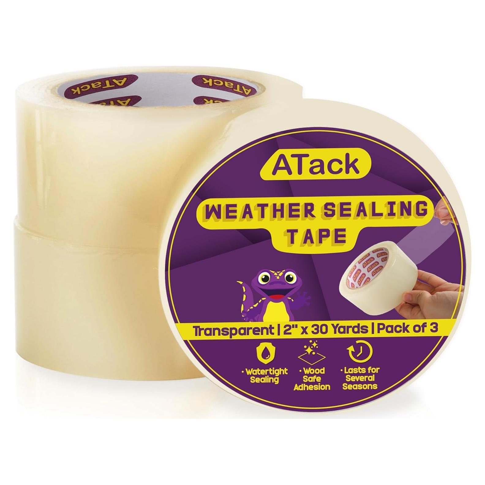 Cinta de Sellado ATack 5cm x 27.4m (3-Pack) - Aislamiento Invierno