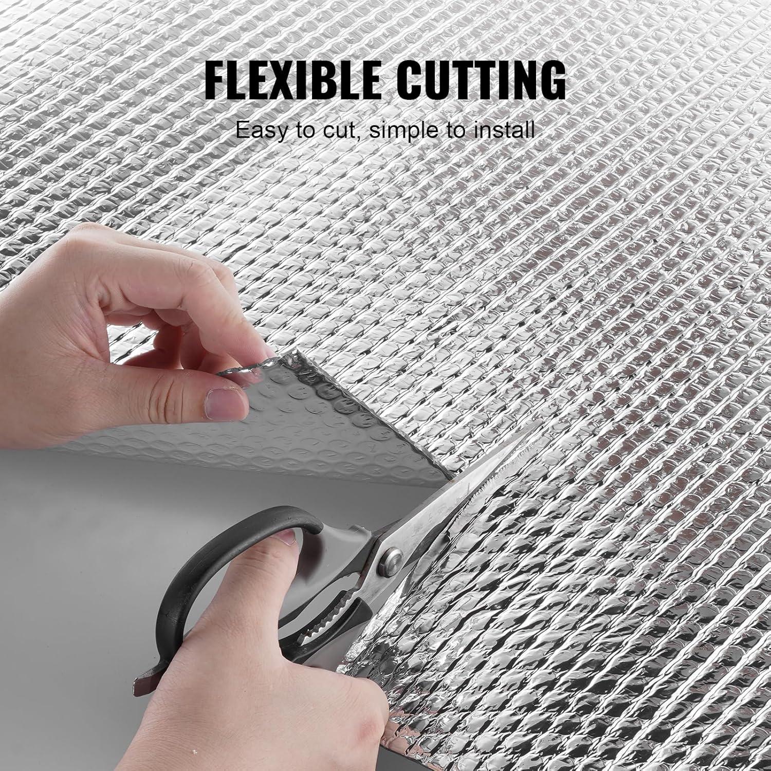 Rollo Aislamiento Reflectante Doble VEVOR 3.2mm 121.9x304.8cm