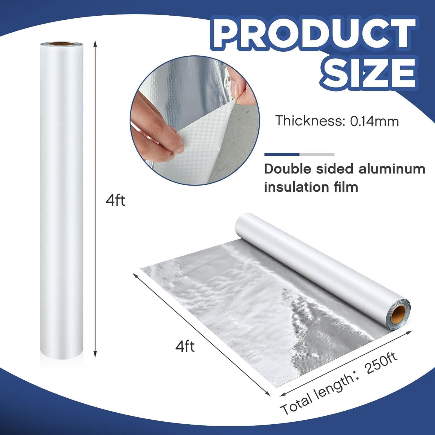 Barrera Radiante Aislante Ireer 1.22m x 76.2m Aluminio