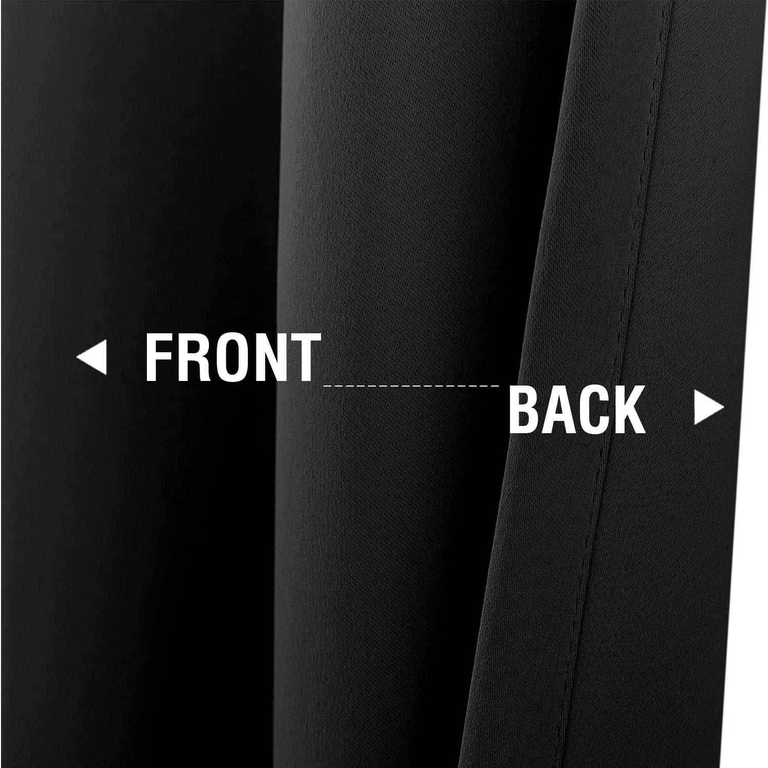 Cortinas Opacas Lazzzy Negras 34x45 cm - Juego de 2 Piezas