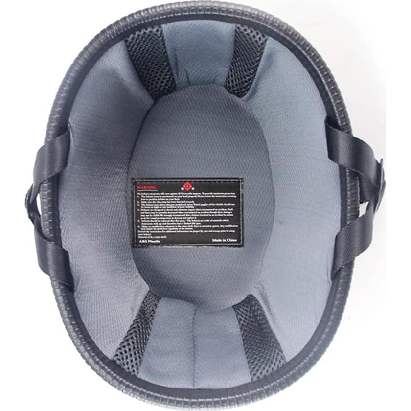 Casco Medio de Motocicleta Woljay Negro Brillante S-XL