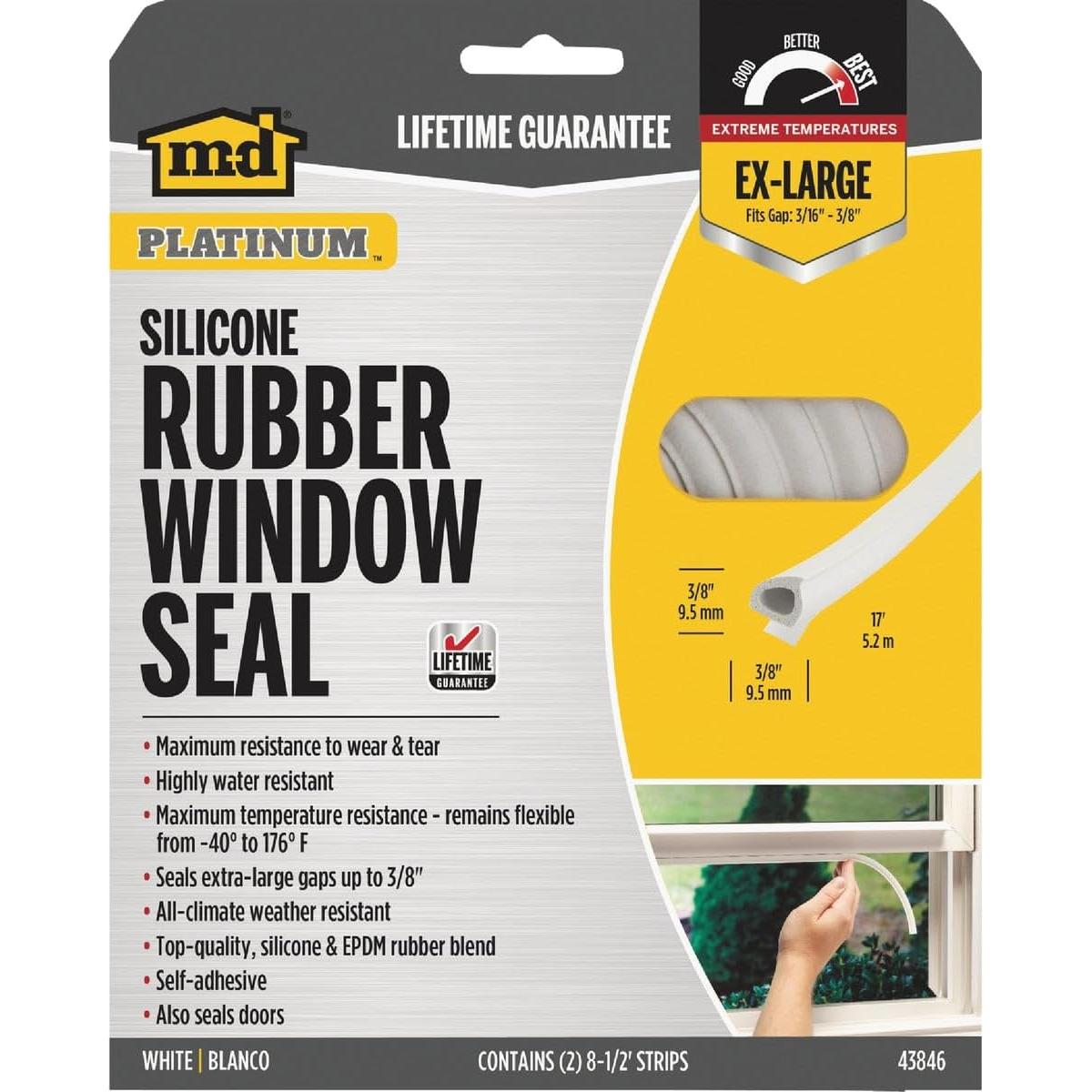 Sello de Ventana de Silicona M-D 5.18 m Blanco para Grietas Grandes