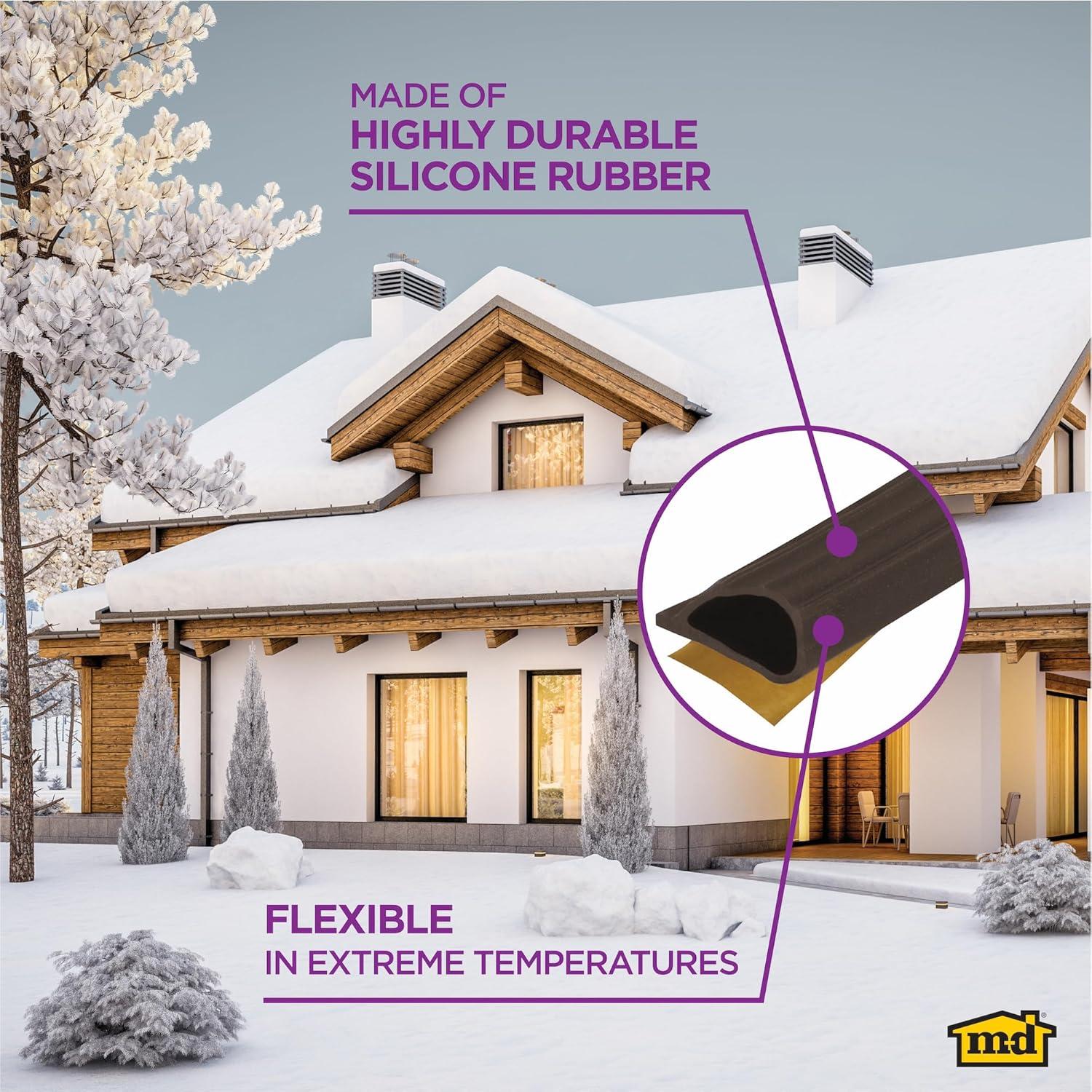 Junta de Goma de Silicona M-D 6.1m para Puertas y Ventanas