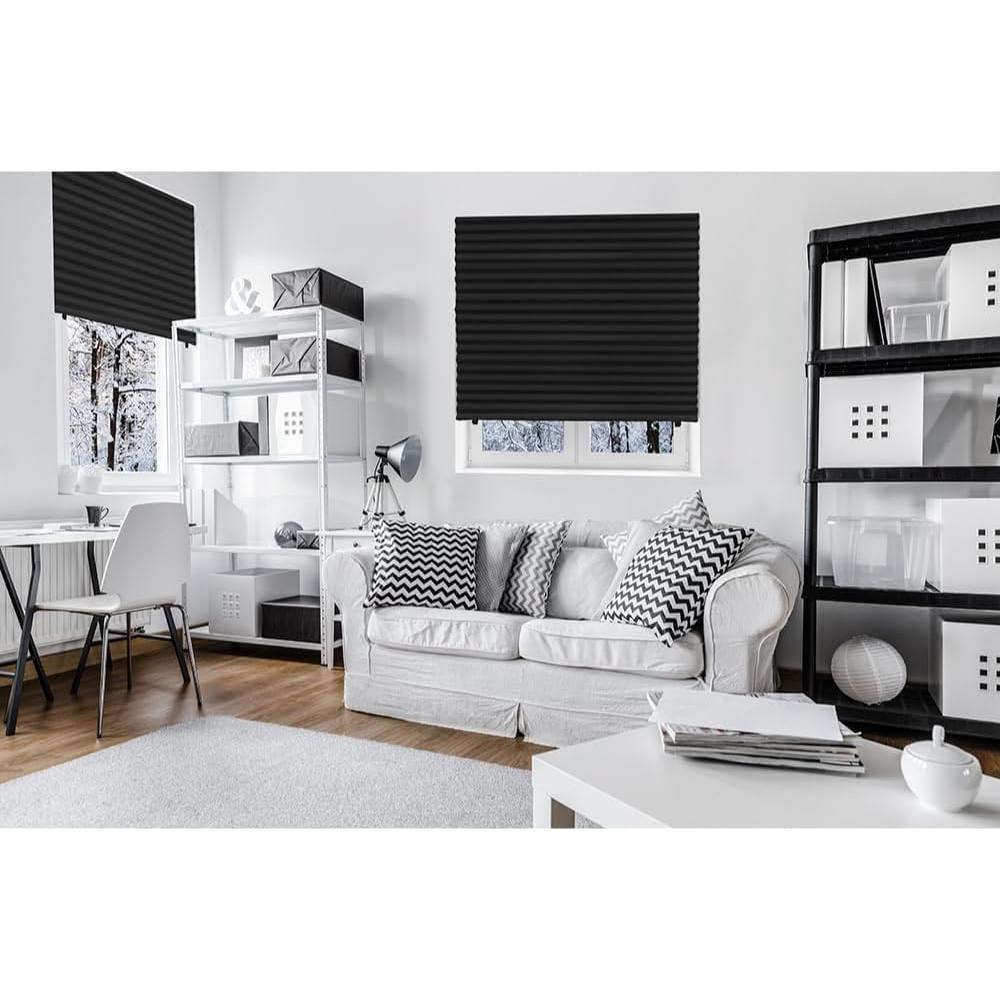 Cortina Opaca Plegada Redi Shade 91.44x182.88cm Negra 6 Paquete