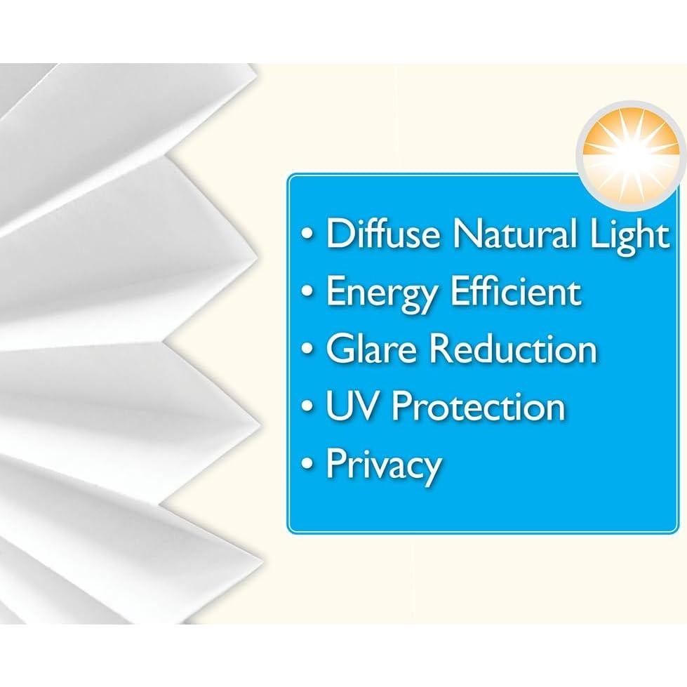 Cortina Plisada Filtrante de Luz Redi Shade 76.2x162.6cm Blanca