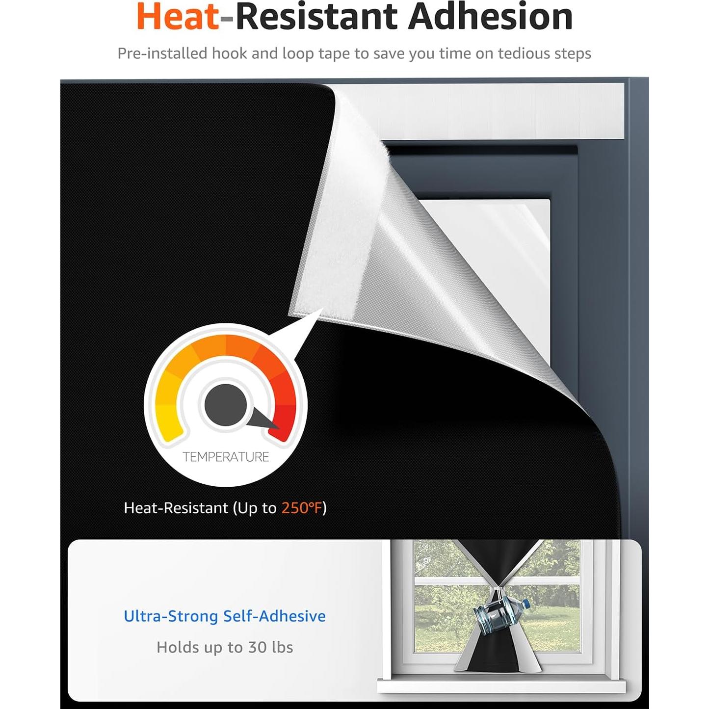 Cortina Opaca Portátil Sumobaby 61x91cm, Sin Taladro, Negra