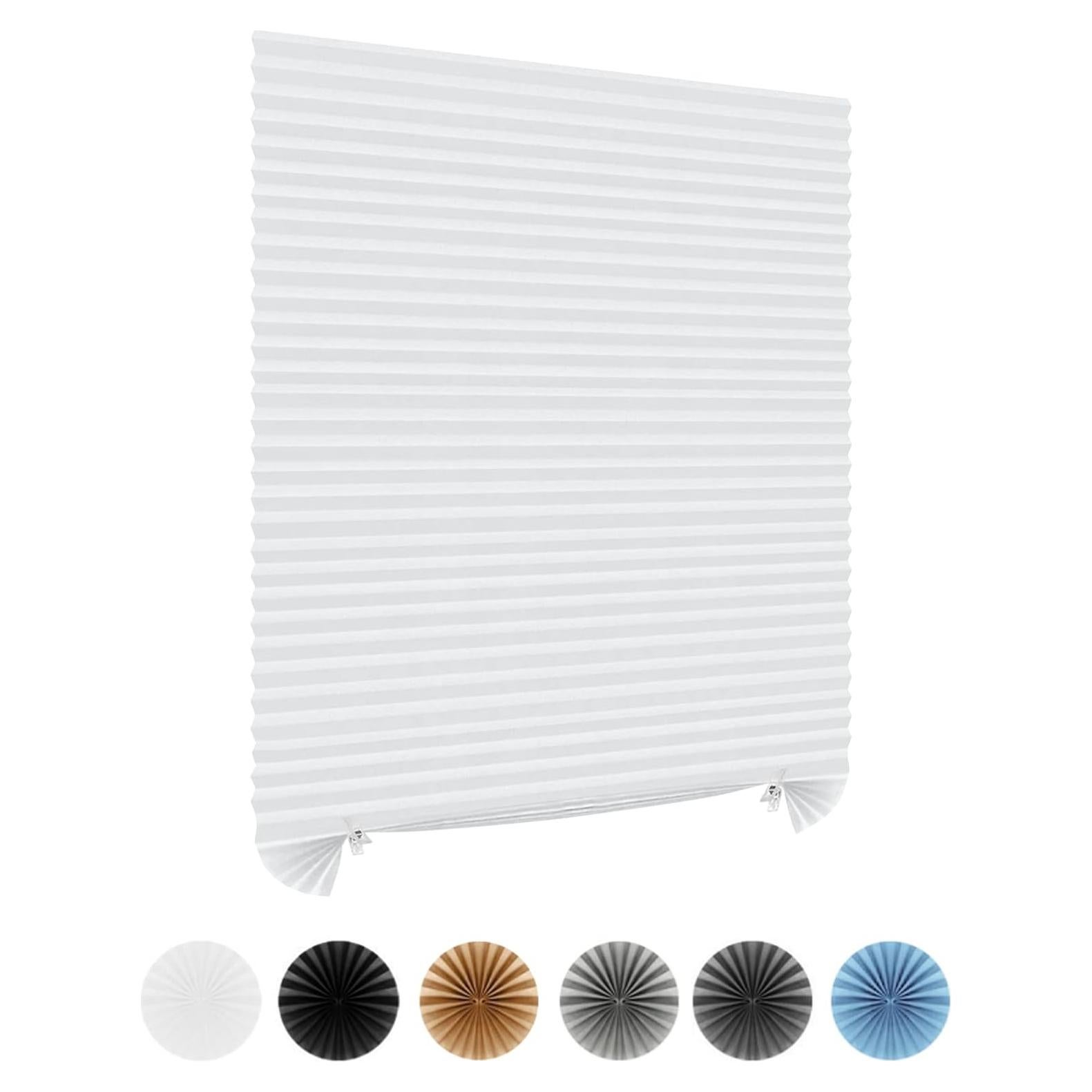 Persianas Plisadas Autoadhesivas Maritown 61x150 cm Blanco