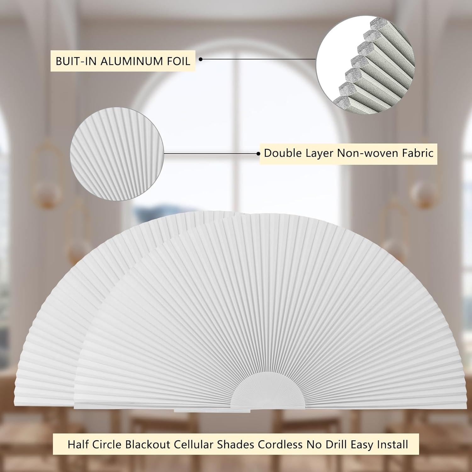 Cortina Arqueada Blackout ChYoung 91.44x45.72cm Blanco