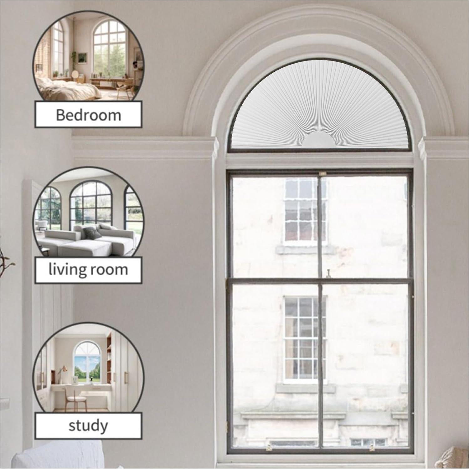 Cortina Arqueada Blackout ChYoung 91.44x45.72cm Blanco