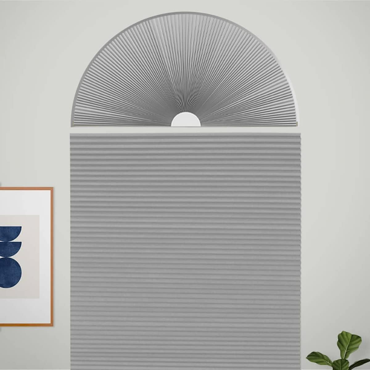 Cortina Arqueada Blackout Mucol 61 cm Gris Aislamiento Térmico