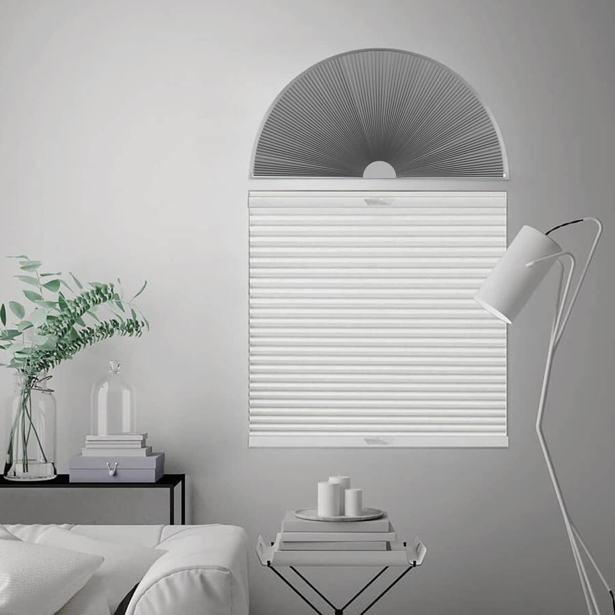 Cortina Arqueada Blackout Mucol 61 cm Gris Aislamiento Térmico