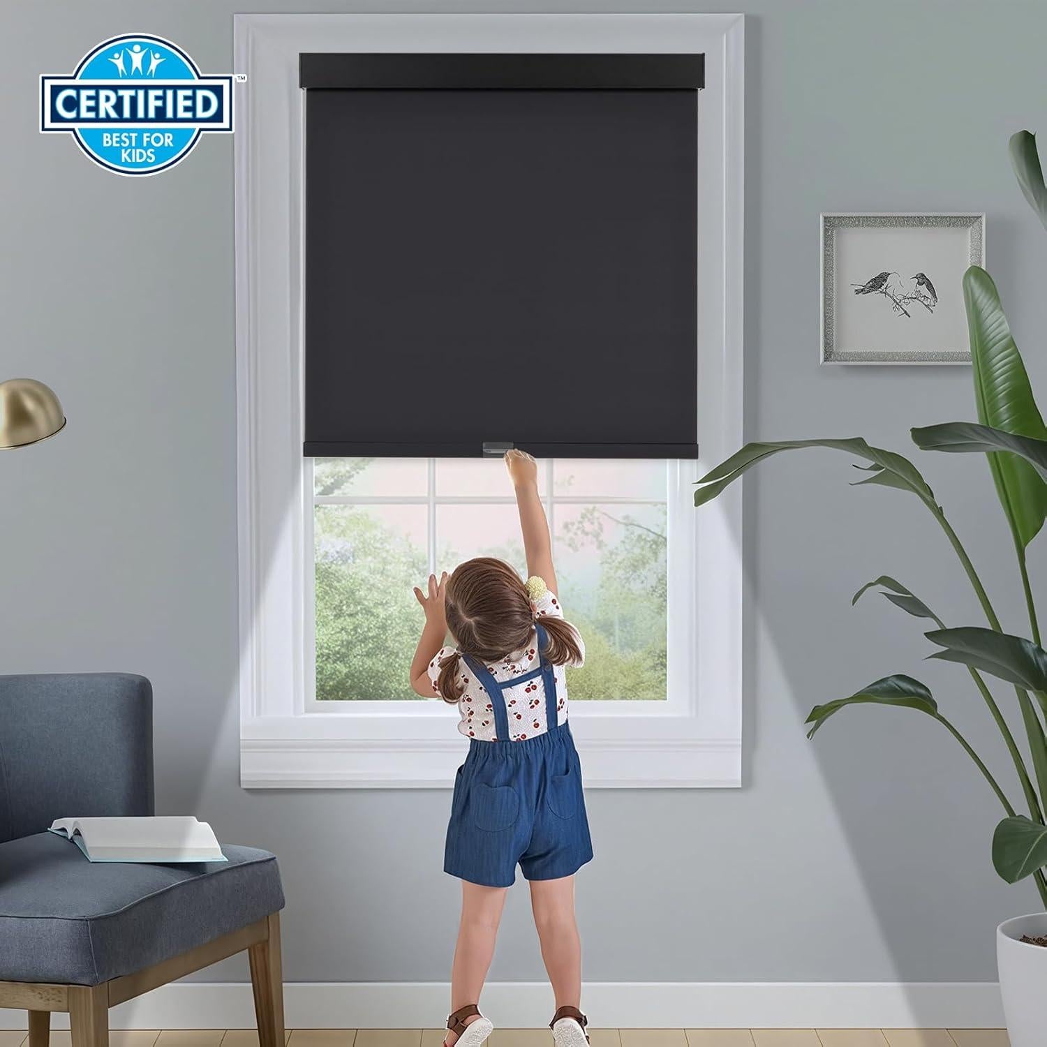 Cortina Enrollable Blackout Persilux 38.1x162.6cm Negra