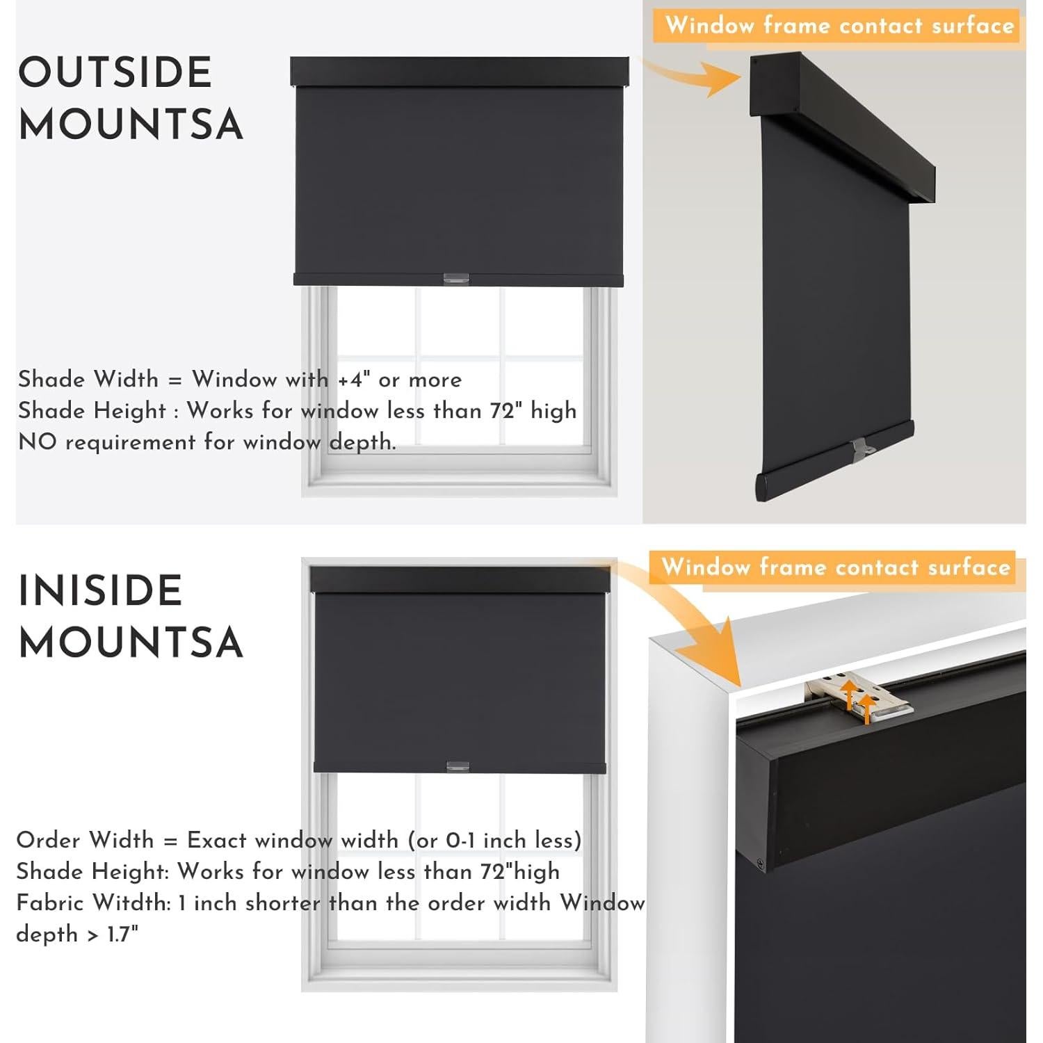 Cortina Enrollable Blackout Persilux 38.1x162.6cm Negra