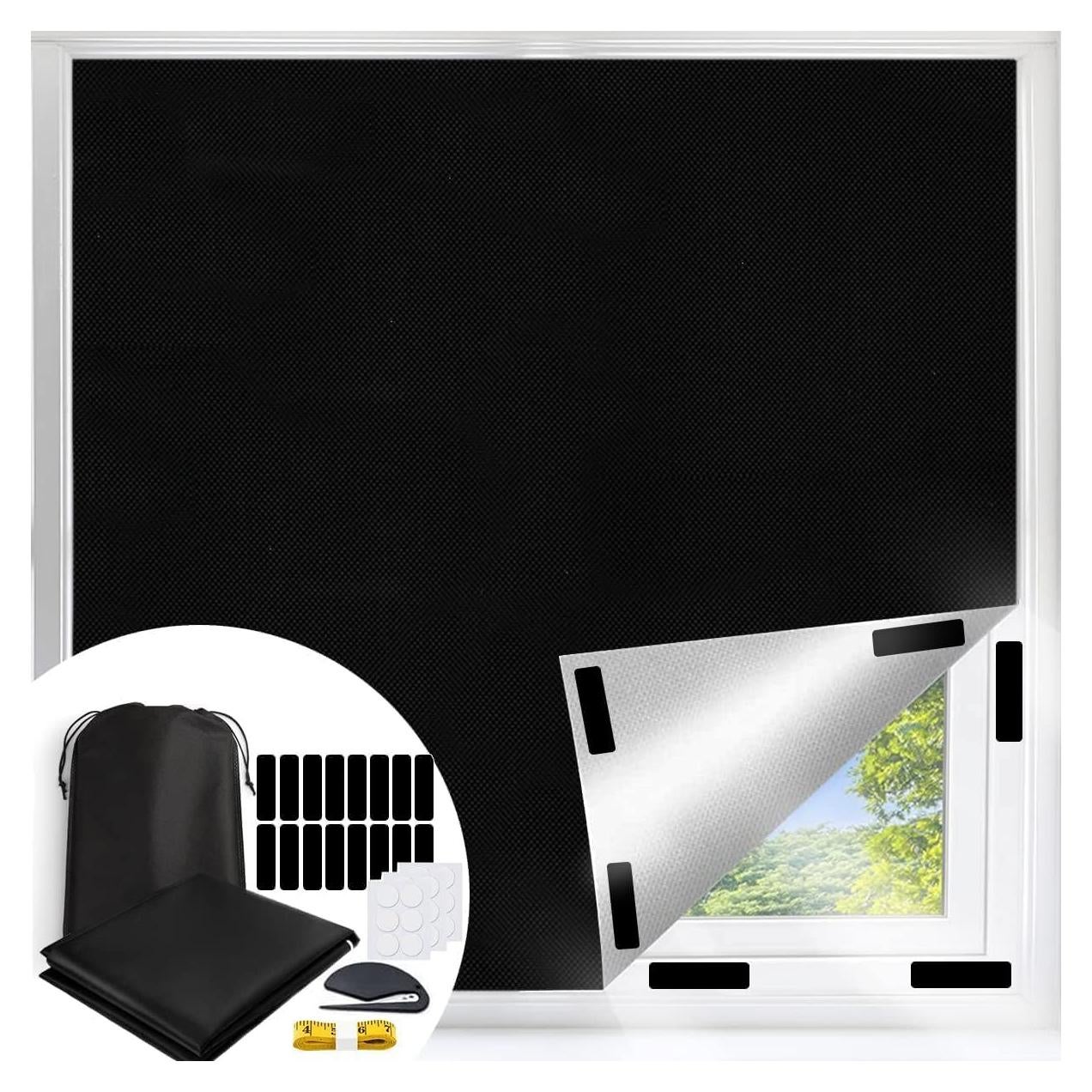 Cortinas Blackout Portátiles Machine-Ya 200x145 cm Sin Taladro