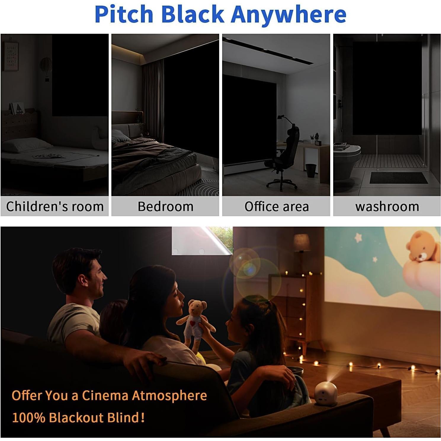 Cortinas Blackout Portátiles Machine-Ya 200x145 cm Sin Taladro