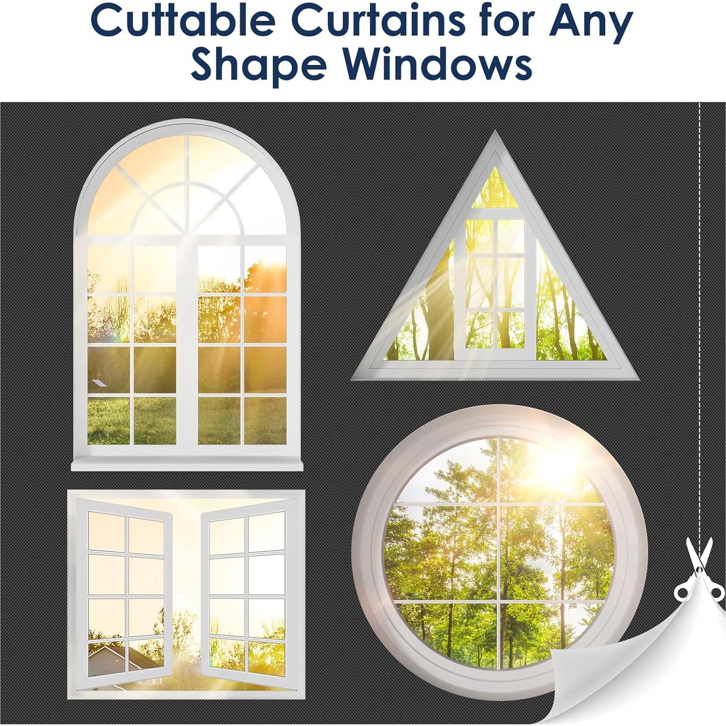 Cortinas Blackout Esteh 91.44x144.78cm Negros 100% Oscuridad