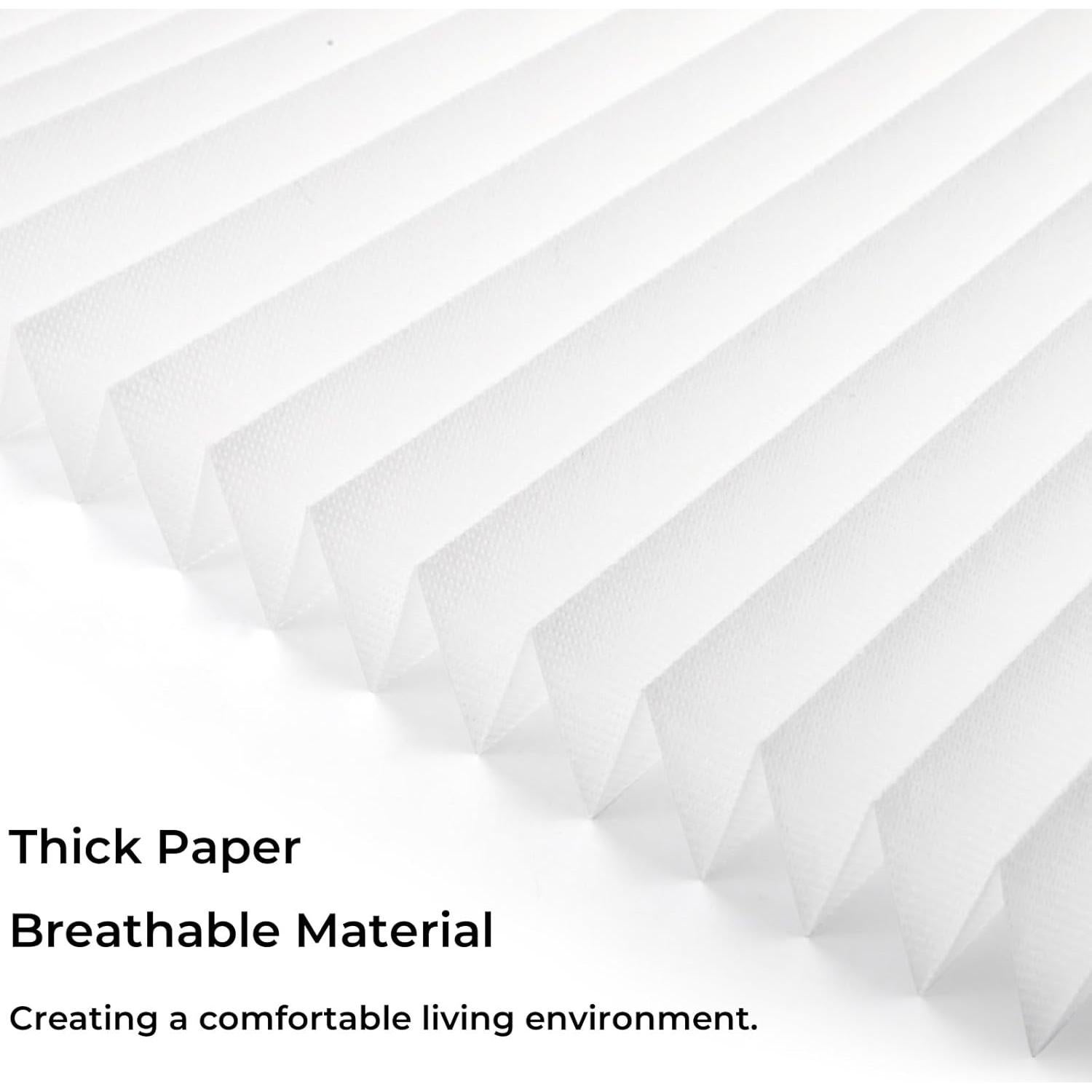 Paquete de 6 Cortinas Plisadas Temporales Tlence 35x70 cm Blanco