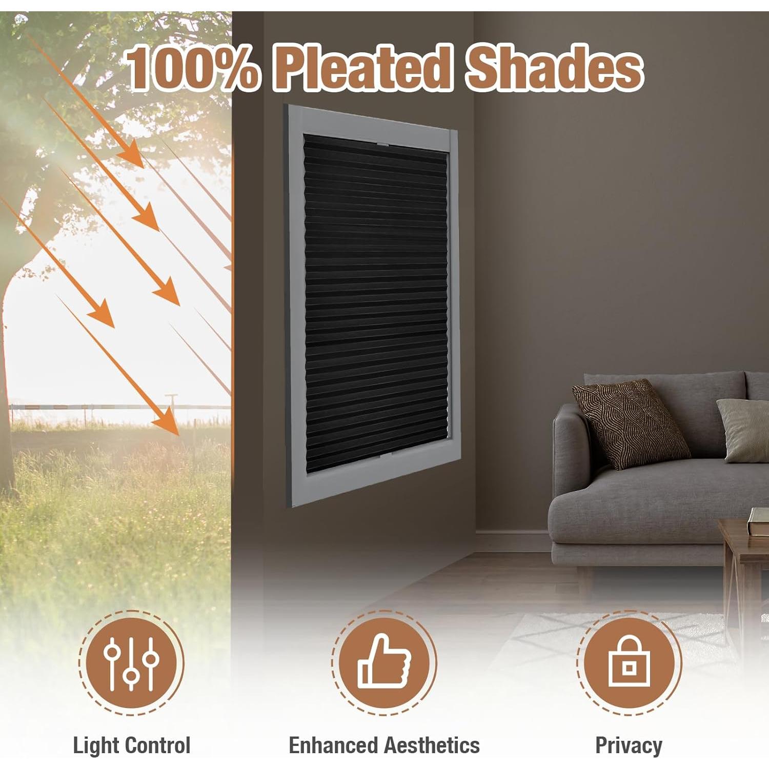 Cortinas Blackout Zipcase 6 Paquete 91.44x182.88cm Negro