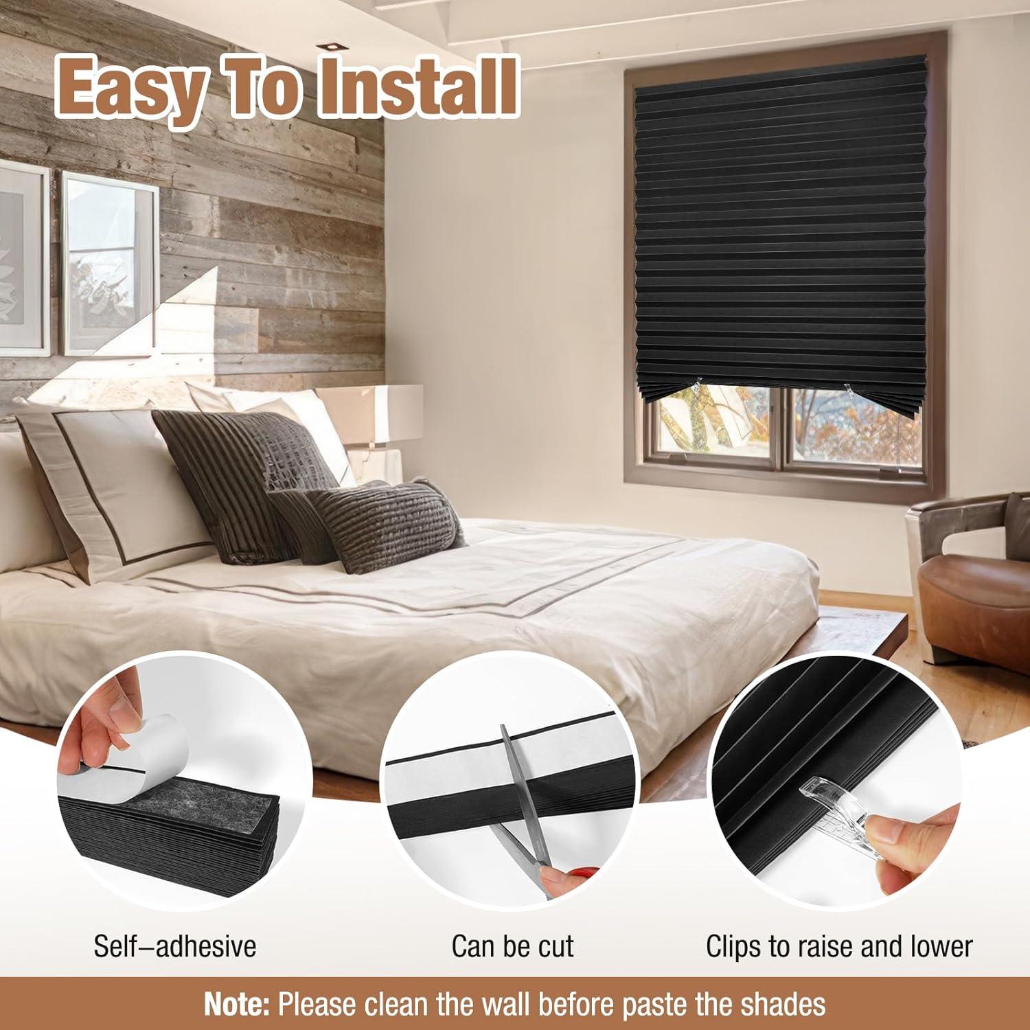 Cortinas Blackout Zipcase 6 Paquete 91.44x182.88cm Negro