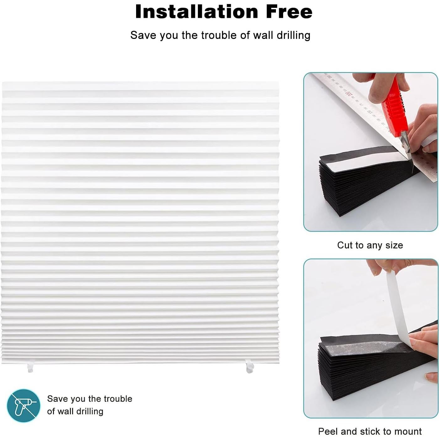 Cortinas Plisadas Blackout Changshade 6-Pack 91x183cm Blanco